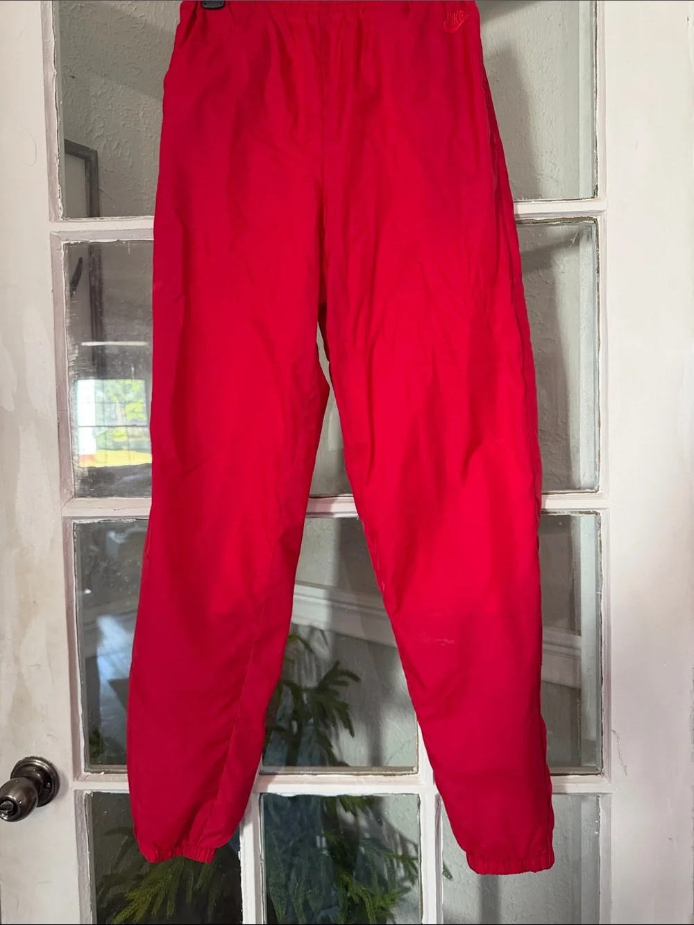 Nike Vintage Men's Red Athletic Track Pants